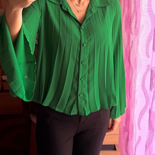 Saverini shirt like new, emerald green, size S, made in Italy