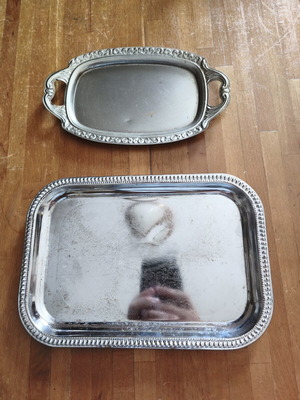 Set of 2 baking trays, not silver