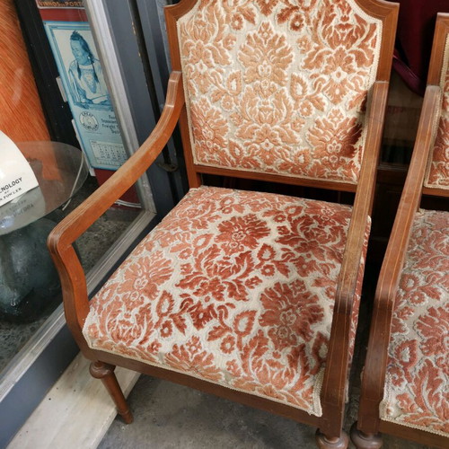 Σαλόνι εποχής μεταχειρισμένο με δύο πολυθρόνες και τριθέσιο καναπέ