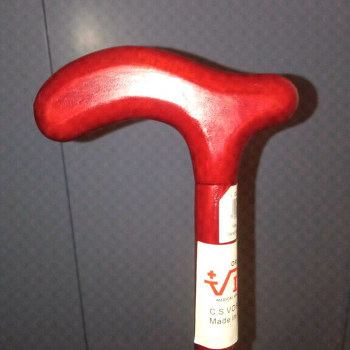 Wooden orthopedic cane with ergonomic handle like new
