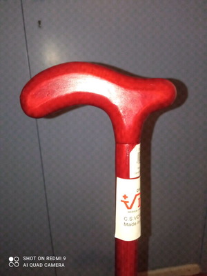 Wooden orthopedic cane with ergonomic handle like new