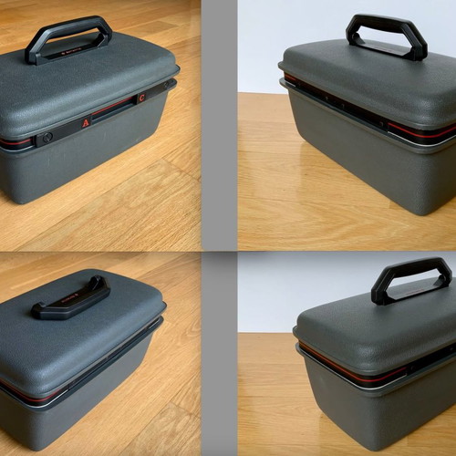 Samsonite Silhouette makeup beauty case used, gray