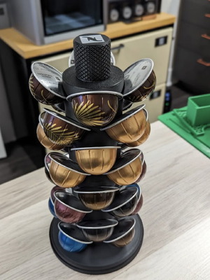 Nespresso Vertuo Capsule Rotating Stand New, 3D Printed