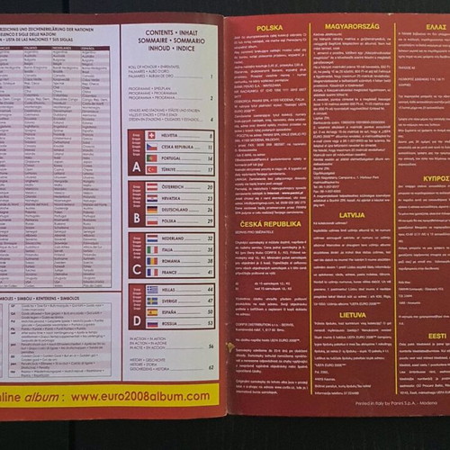 Panini EURO 2008 Austria-Switzerland album used, 100% complete