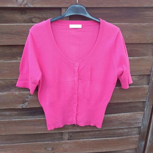 Cardigan Promod like new, size S, fuchsia