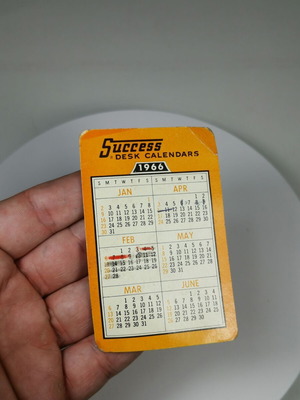 Success Desk Calendars 1966 used promotional paper calendar