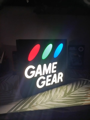 Φωτεινή επιγραφή Game Gear καινούργια, USB τροφοδοσία ρετρό στυλ