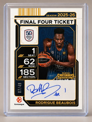 25-26 Euroleague Contenders Rodrigue Beaubois Auto /49 card