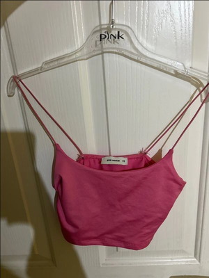 Crop top Pink Woman ροζ σαν καινούργιο, μέγεθος XS