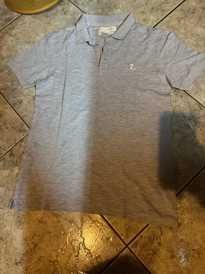 Zara ανδρικό polo tshirt γκρι medium μεταχειρισμένο