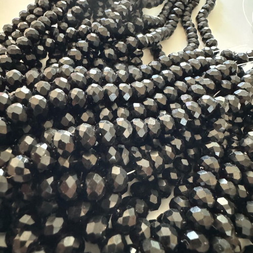 Crystal strand 8 mm black new