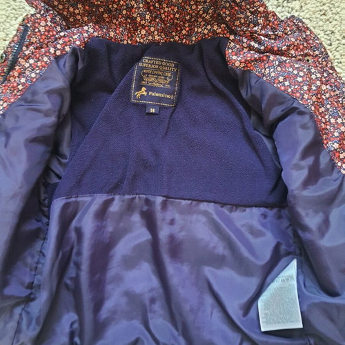 Palominot Jacket with Flowers 98cm like new, blue multicolor