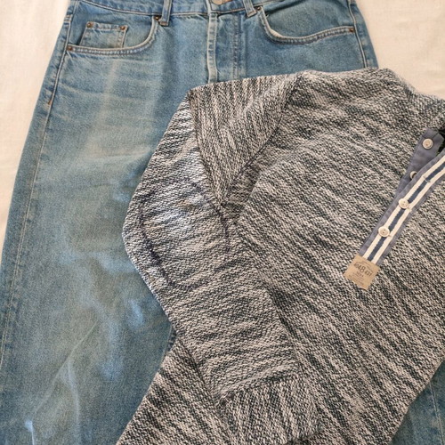 Mens bundle Zara jeans and blue hooded top like new
