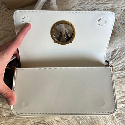 Pinko crossbody bag new white beige with magnetic clasp