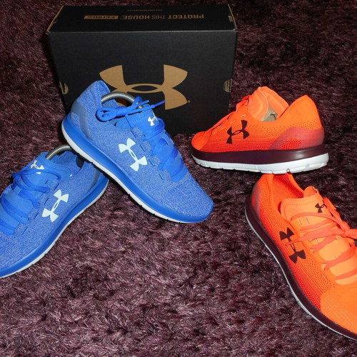 Under Armour Speedform Slingride running shoes new, size 42.5, blue and orange