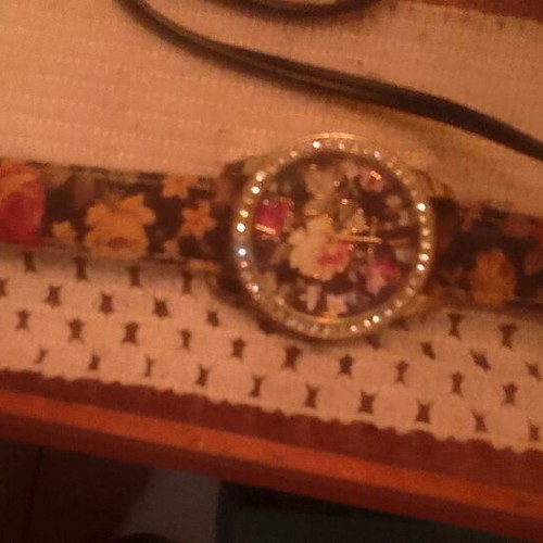 Women's wall watch new with multicolor floral strap