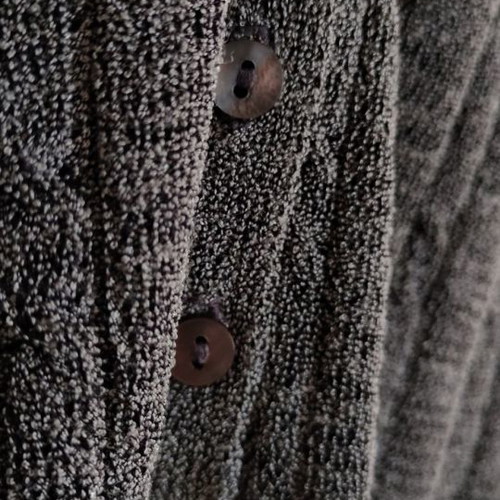 Cardigan used gray, size small-medium, long sleeve with buttons