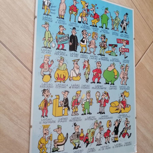 Zap & Ida Lavoro Italian humorous poster 1998 used