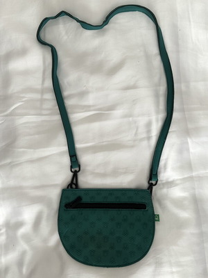 Benetton Green Crossbody Pouch Bag like new, teal fabric
