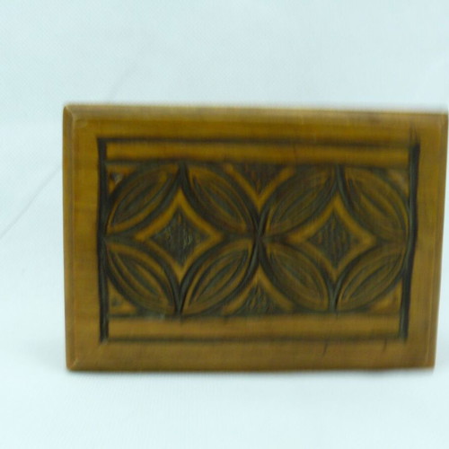 Old wooden jewelry box used, brown
