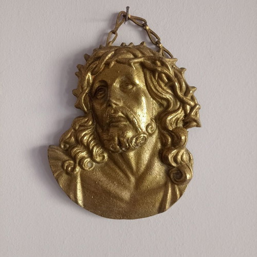 Solid bronze bust of Jesus Christ like new