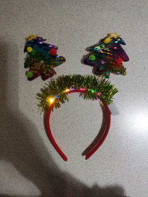 Christmas headband with lights new