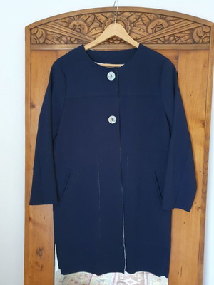 Манто тъмносин laser-cut употребявано, размер S