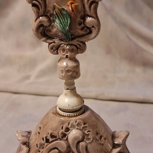 Large Kapodimonte cologne bottle used, pre-war