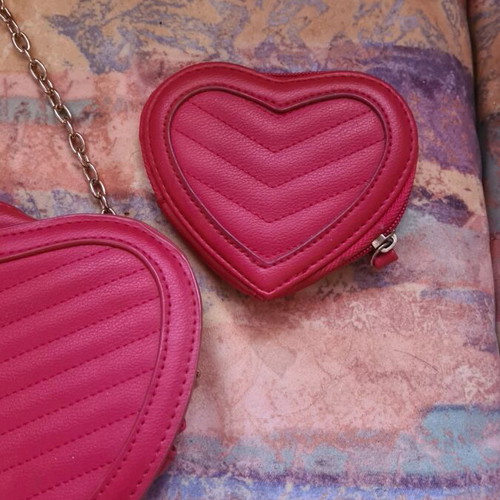 Bag with wallet like new, red