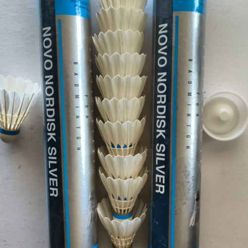 Badminton shuttlecocks new, 2 sets of 24 genuine duck feather and natural cork