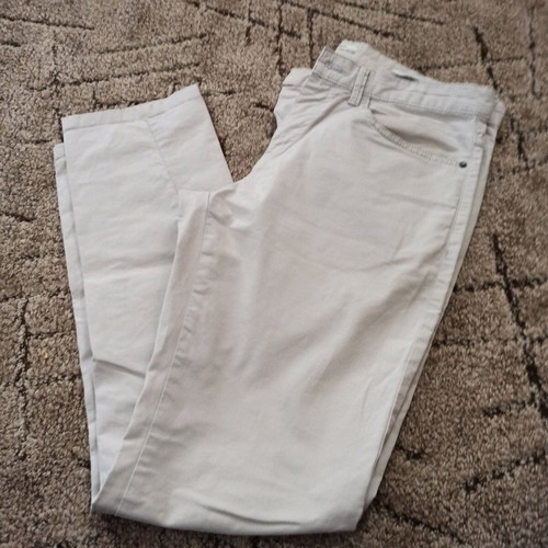 Men's fabric pants like new, white and beige