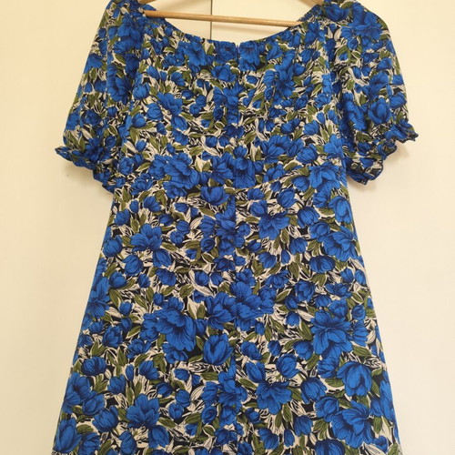 Floral dress blue electric size XXXL used