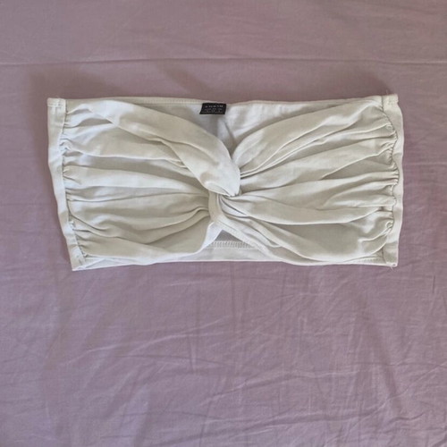 Shein strapless top, white, size S