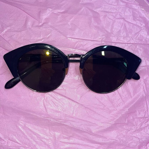 Cheap Monday black acetate sunglasses used with gold lenses