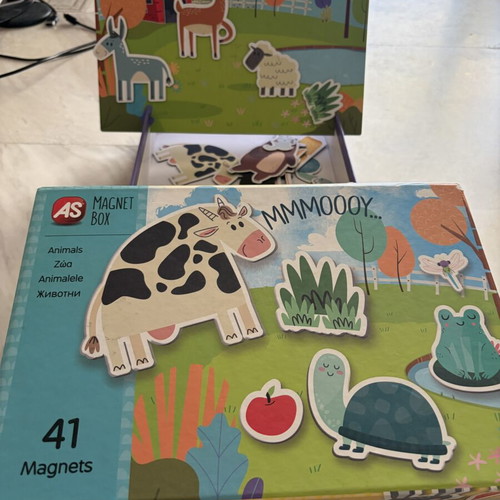 AS Magnet Box Animals & Faces used, set of 2 for kids 3+