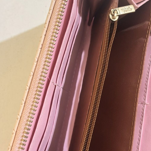 Verde large wallet nude pink color new