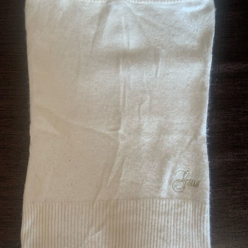 Gsus knitted strapless top like new, white, size S