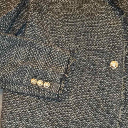 Zara jacket size XL with fringes like new, black and gray