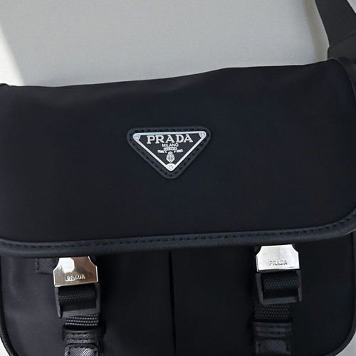Prada Re Nylon Saffiano shoulder bag, black