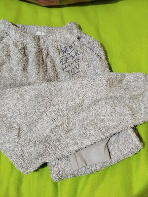 Oysho pajama pants xs grey fluffy like new