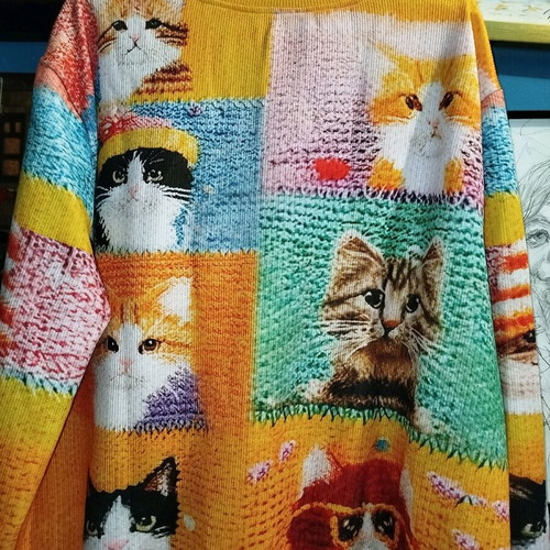 Colorful Cats jacket size Medium new