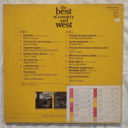 The Best Of Country And West vinyl record used