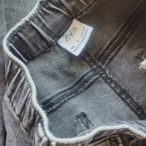 Zara jeans for boy 9 years like new, size 134 cm, black and grey