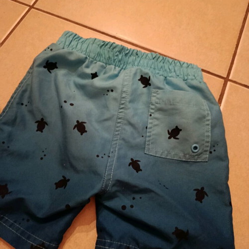 Baby swimsuit 9-12 months blue with turtle design