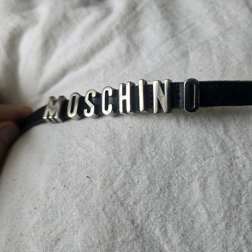Moschino leather bracelet used, vintage 1990, black