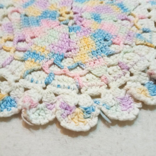 Vintage handmade knitted doily like new