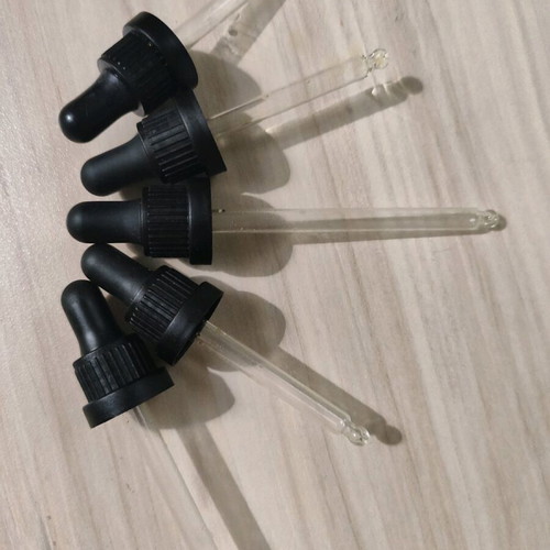Glass pipettes used with plastic closure, set of 5
