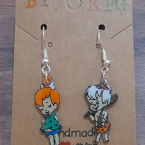 Flintstones Stalitsa and Bam Bam earrings new handmade