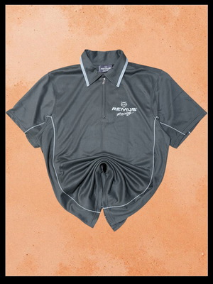 Remus Racing Tech Polo Shirt Quarter Zip Coolmax Performance Grey M like new