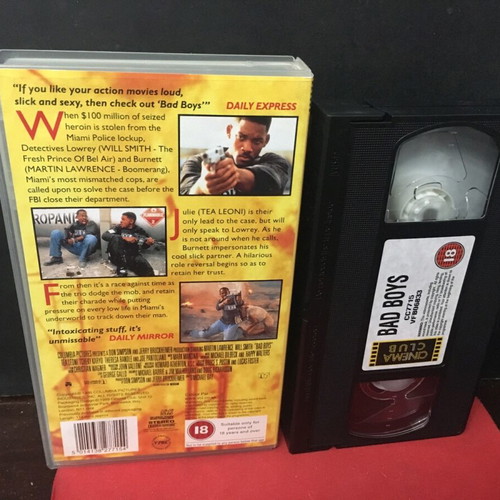 Bad Boys VHS tape used, English version without subtitles